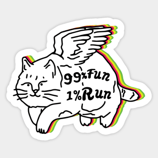 Cat Fun and Run Sticker